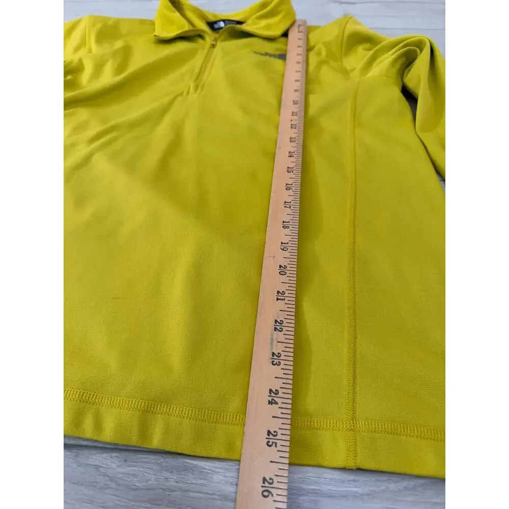 The North Face TKA 100 Glacier 1/4 Zip Fleece Mens Medium Chartreuse Yellow